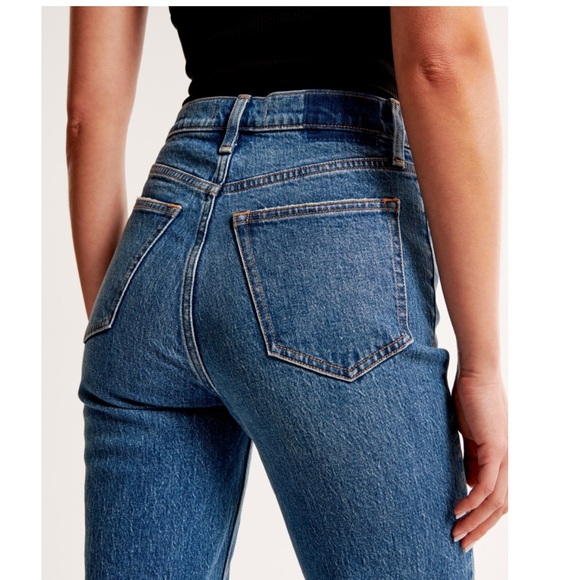 Abercrombie 90’s high rise straight jeans 24 - Picture 5 of 6